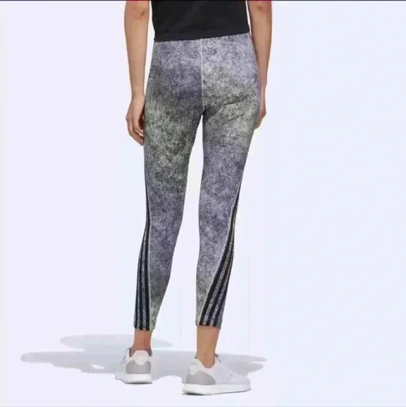 NWT ADIDAS Legging  black, green and purple color size 2XS - Picture 2 of 12